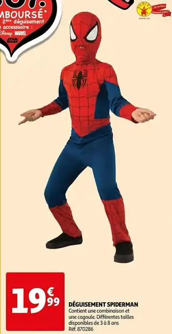 Auchan Déguisement spiderman offre