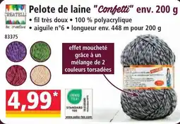 Norma CREATELLI Pelote de laine "Confetti" offre