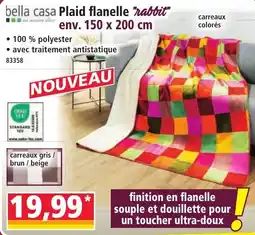 Norma bella casa Plaid flanelle 'rabbit' offre