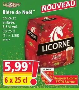Norma LICORNE Bière de Noël offre