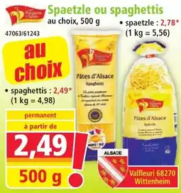 Norma Pâtes d'Alsace offre