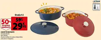 Auchan Sitram cocotte en fonte offre