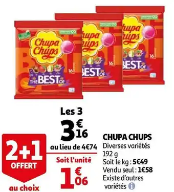 Auchan Chupa chups chupa chups offre