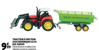 Tracteur à friction avec remorque 42 cm
