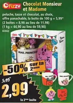 Norma Fizzy Chocolat Monsieur et Madame offre