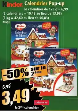 Norma Kinder Calendrier Pop-up offre