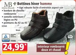 Norma Mario Bucelli Bottines hiver homme offre