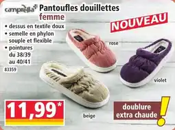 Norma campirella Pantoufles douillettes femme offre