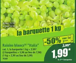 Norma Italia Raisins blancs offre