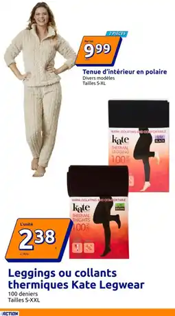 Action Kate Legwear Leggings ou collants thermiques offre