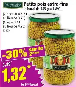Norma St. Antoine Petits pois extra-fins offre