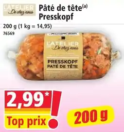 Norma LATELIER Pâté de tête offre