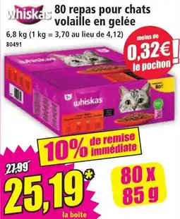 Norma Whiskas repas pour chats offre