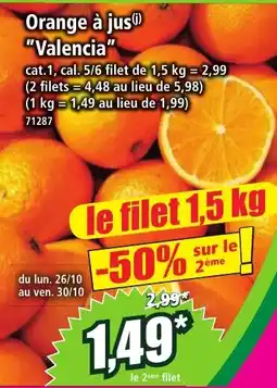 Norma Orange à jus Valencia offre