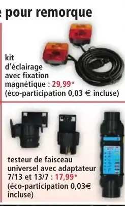 Norma kit d'éclairage avec fixation magnétique offre