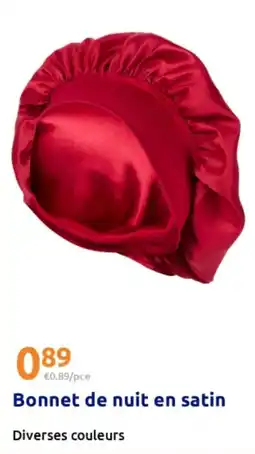 Action Bonnet de nuit en satin offre