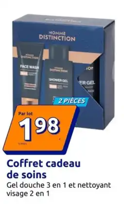 Action HOMME DISTINCTION Gel douche 3 en 1 et nettoyant visage 2 en 1 offre