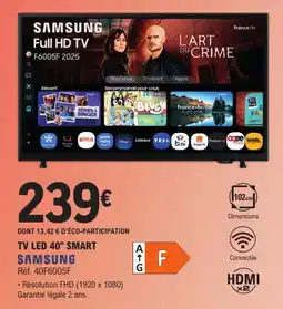 E.Leclerc SAMSUNG TV LED 40" SMART offre
