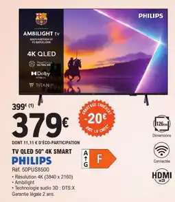 E.Leclerc PHILIPS TV QLED 50" 4K SMART offre