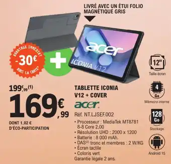 Acer TABLETTE ICONIA V12