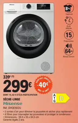 E.Leclerc Hisense sèche-linge offre