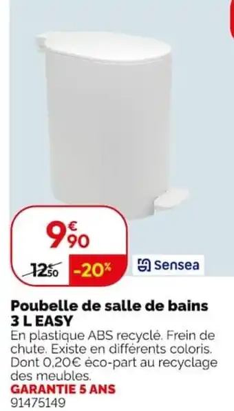 Sensea Poubelle de salle de bains