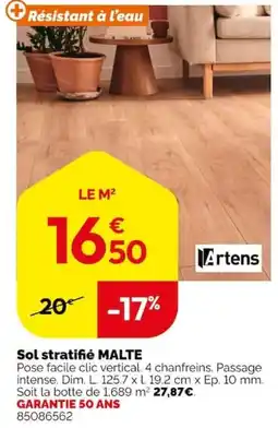 Weldom Artens Sol stratifié MALTE offre