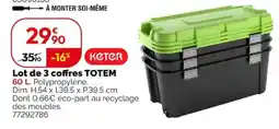 Weldom KETER coffres TOTEM offre