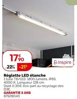 Weldom Inspire Réglette LED étanche offre