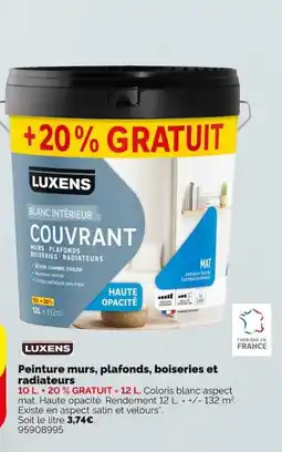Weldom LUXENS Peinture murs, plafonds, boiseries et radiateurs offre