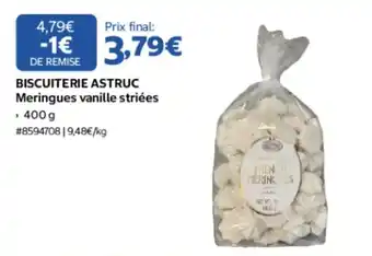 BISCUITERIE ASTRUC Meringues vanille striées