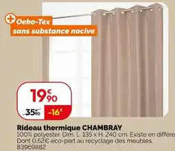 Weldom CHAMBRAY Rideau thermique offre