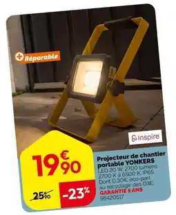 Weldom YONKERS Projecteur de chantier portable offre