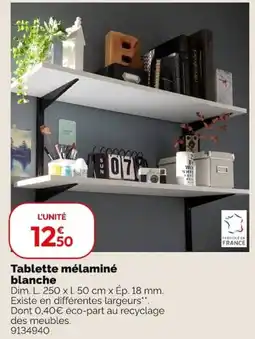 Weldom Tablette mélaminé blanche offre