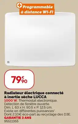 Weldom LUCCA Radiateur électrique connecté à inertie sèche offre
