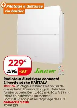 Weldom Sauter Radiateur électrique connecté à inertie sèche KARTALA offre