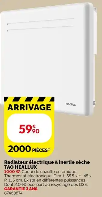 HEALLUX Radiateur électrique à inertie sèche