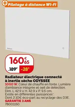 Weldom Boschtherm Radiateur électrique connecté à inertie sèche ODYSSEE offre
