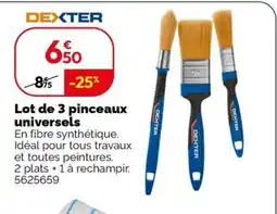 Weldom DEXTER pinceaux universels offre