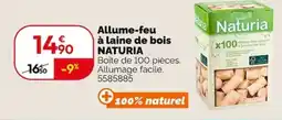 Weldom Naturia Allume-feu à laine de bois offre