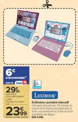 Carrefour LEXIBOOK Ordinateur portable éducatif offre
