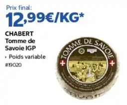 Costco CHABERT Tomme de Savoie IGP offre