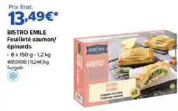Costco BISTRO EMILE Feuilleté saumon/épinards offre