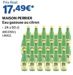 Costco MAISON PERRIER Eau gazeuse au citron offre