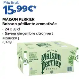 Costco MAISON PERRIER Boisson pétillante aromatisée offre