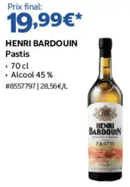 Costco HENRI BARDOUIN Pastis offre