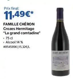 Costco FAMILLE CHÉRON Crozes Hermitage offre