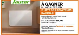 Weldom Sauter Radiateurs Kaminari offre