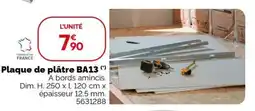 Weldom Plaque de plâtre BA13 offre