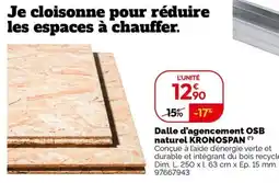 Weldom KRONOSPAN Dalle d'agencement OSB naturel offre